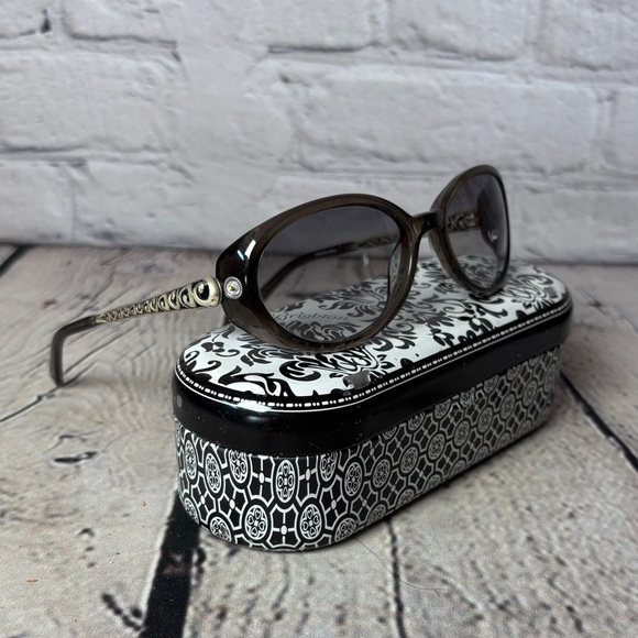 Brighton Steel Gray Sunglasses with Patterned Case - Picture 7 of 9
